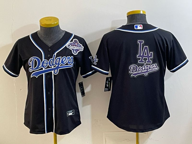 Youth 2026 Los Angeles Dodgers Blank Black Game Nike MLB Jersey style 0019->youth mlb jersey->Youth Jersey